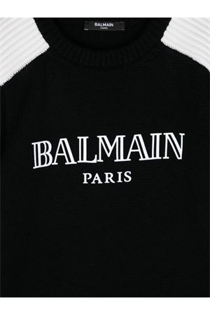 black virgin wool jumper BALMAIN PARIS KIDS | BV9P50Z2359930AV